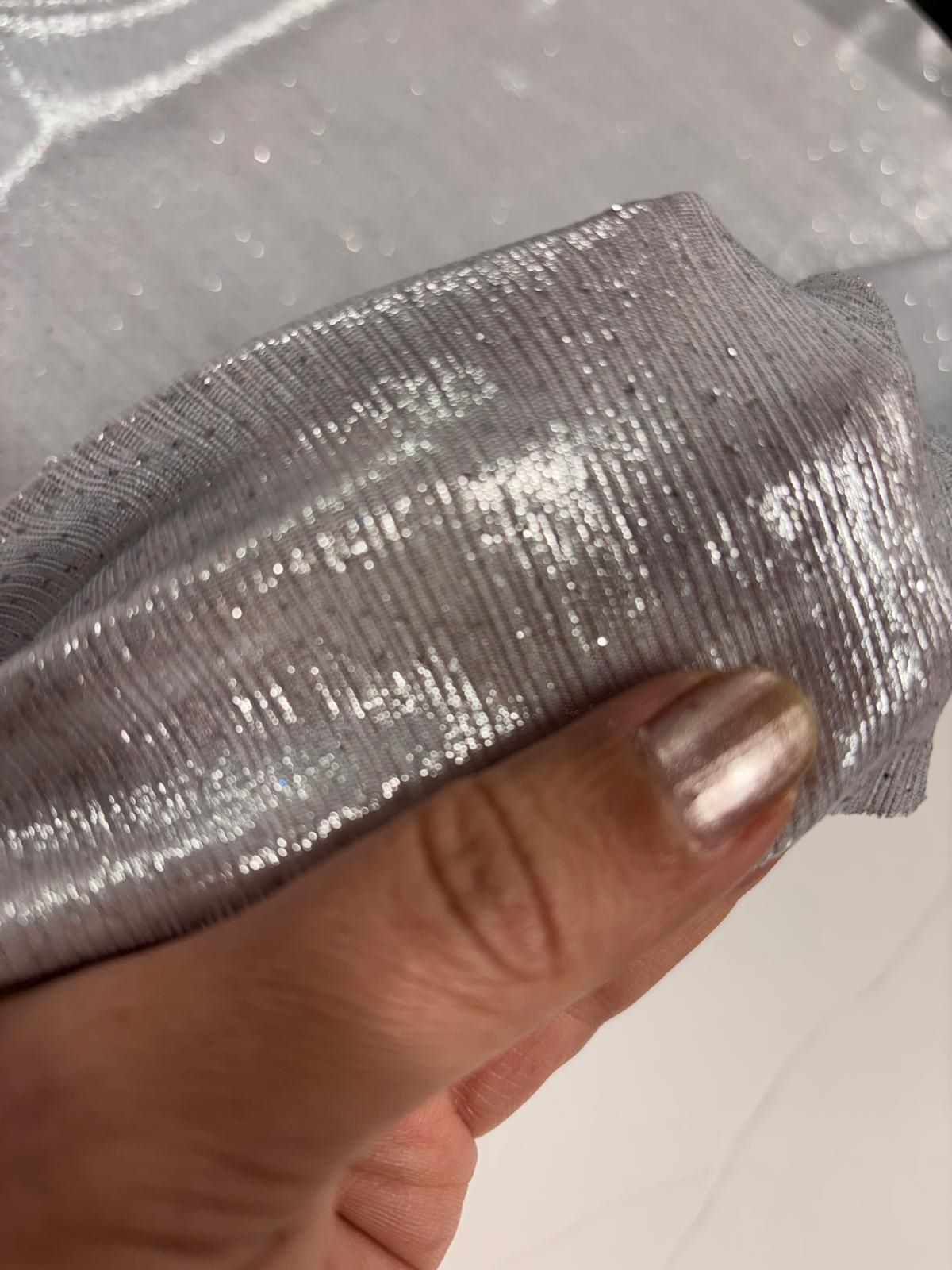 Lycra glitter plata